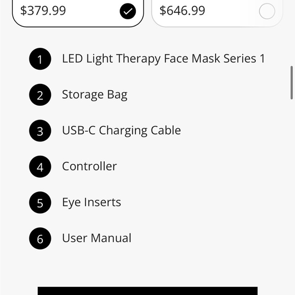 Nib Current body LED Red Light mask series 2 new $389 visible anti aging - Picture 6 of 17